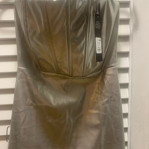 Strapless Metallic Dress